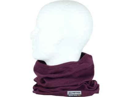 Lasting merino nákrčník BUL vínová (Velikost UNI)