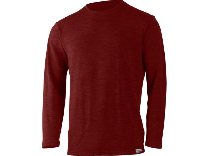 Lasting WOLK 3160 Mens Merino Long Sleeve Sweatshirt red (Obleceni LASTING pánské L)