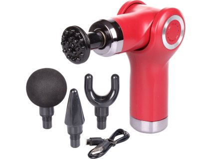 Massage Gun Mini vibrační masážní pistole červená