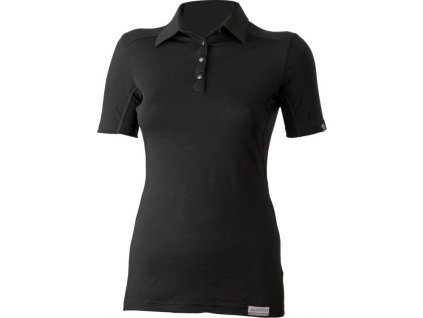 Lasting dámská merino polo košile ALISA černá (Velikost S)