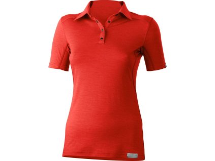 Lasting dámská merino polo košile ALISA červená (Velikost S)