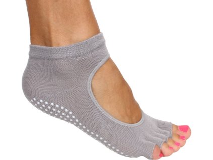 Grippy S2 ponožky na jógu, bezprsté šedá