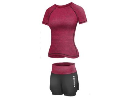 Runner Short 2W fitness set plum