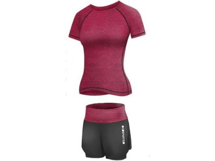 Runner Short 2W fitness set plum (Velikost oblečení S)