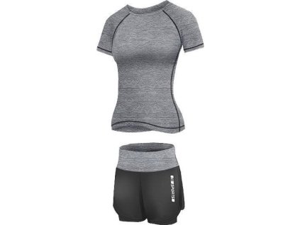 Runner Short 2W fitness set šedá (Velikost oblečení S)
