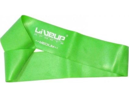 Aerobic guma posilovací guma 50 x 5 cm zelená