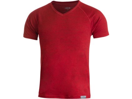 Lasting pánské merino triko do V VIDO červené (Obleceni LASTING pánské XL)