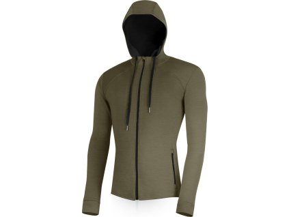 KARMIN 6369 men's merino sweatshirt green (Obleceni LASTING pánské L)