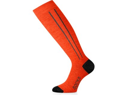 Lasting merino ski socks FWC orange 219 (Velikost S)
