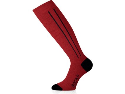 Lasting merino ski socks FWC red 319 (Velikost S)
