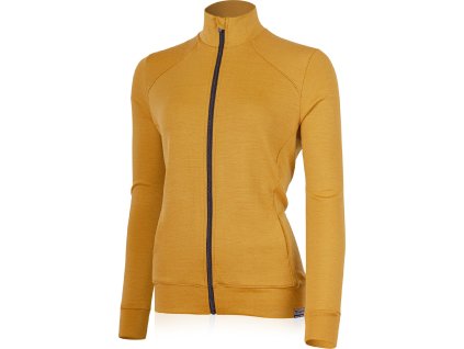 Lasting dámská merino mikina SARMINA hořčicivá (Velikost S)