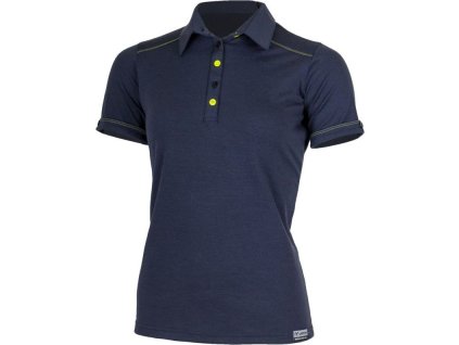 Lasting dámská merino polo košile ALICE modrá (Velikost S)