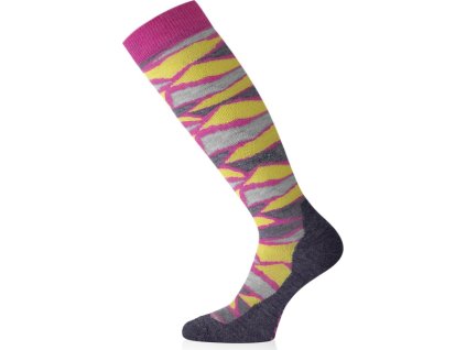 Lasting merino ski socks SLJ pink (Velikost S)
