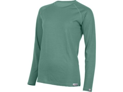 Lasting dámské merino triko ATILA khaki (Velikost XS)