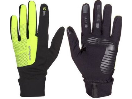 Skin WS+ sportovní rukavice černá-žlutá fluo