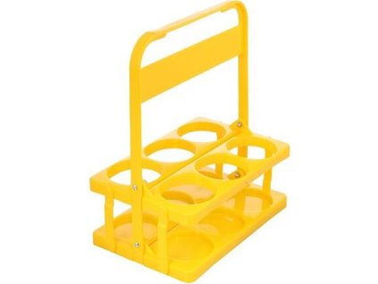 Holder 6 plastový nosič lahví žlutá