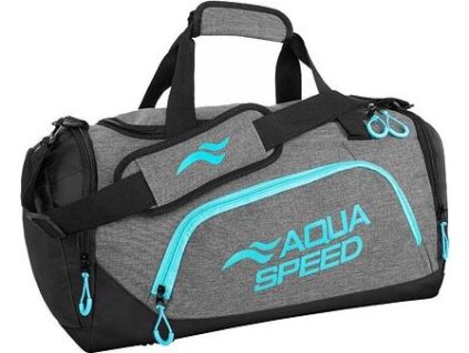 Duffle Bag L sportovní taška šedá-tyrkysová