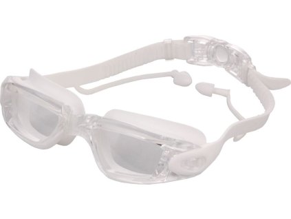 Silba plavecké brýle se špunty do uší bílá