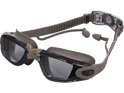 Silba plavecké brýle se špunty do uší šedá