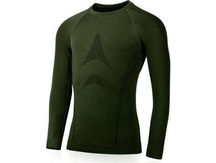 Lasting pánské merino triko WOLF zelené (Obleceni LASTING pánské L/XL)