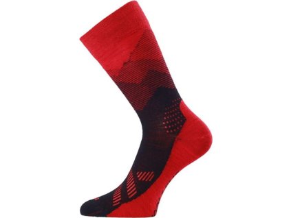 Lasting merino ponožky FWO červené (Velikost (42-45) L)