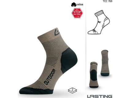 Lasting funkční ponožky TCC béžové (Velikost (38-41) M)