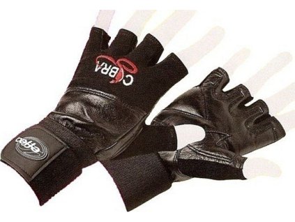 Rukavice fitness EFFEA Cobra - kůže XL - poslední páry skladem černá 4189XL