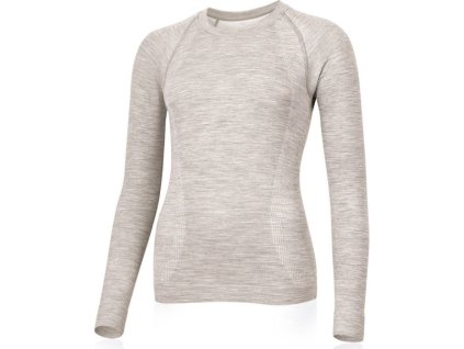 Lasting dámské merino triko WARA béžové (Velikost L/XL)