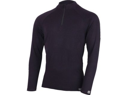 Lasting vlněné merino triko se zipem u krku AZAR modré (Obleceni LASTING pánské L)