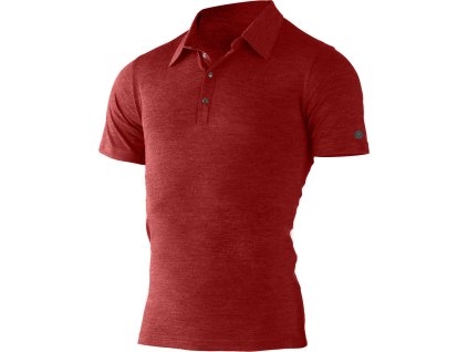 Lasting pánská merino polo košile ELIOT červená (Obleceni LASTING pánské S)
