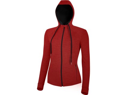 KARMINA 3169 women's merino sweatshirt red (Velikost L)