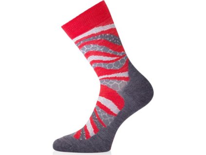Lasting merino ponožky WLF červené (Velikost (46-49) XL)