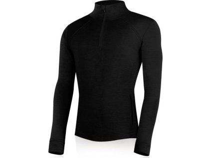 Lasting pánská merino mikina WARMIN černá (Velikost L)