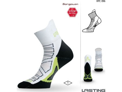 Lasting funkční běžecké ponožky RPC bílé (Velikost (38-41) M)