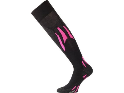 Lasting merino lyžařské podkolenky SWW růžové (Velikost (46-49) XL)