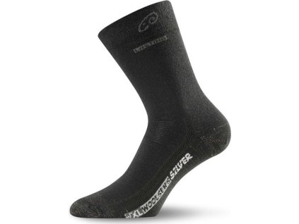 Lasting merino ponožky WXL černé (Velikost (42-45) L)