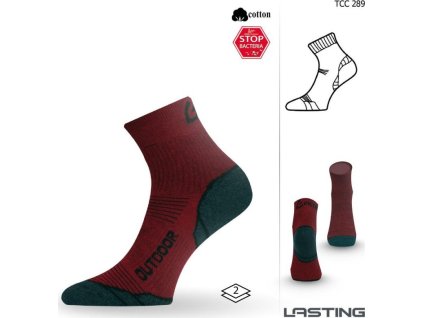 Lasting funkční ponožky TCC červené (Velikost (34-37) S)
