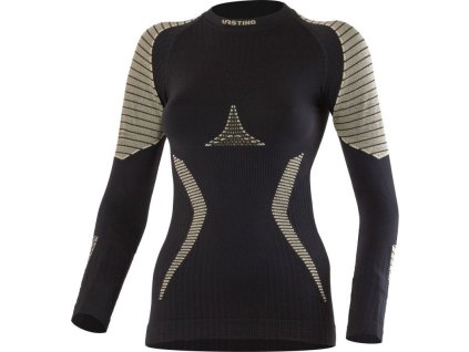 Lasting dámské merino triko WERELA černé (Velikost L/XL)