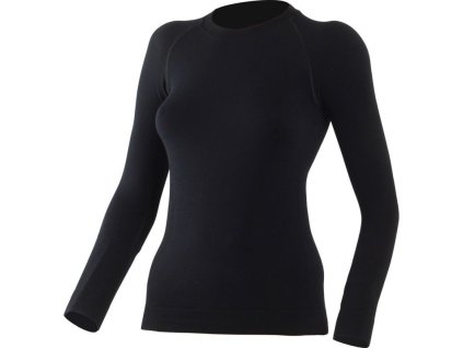 Lasting dámské merino triko WARA černé (Velikost L/XL)