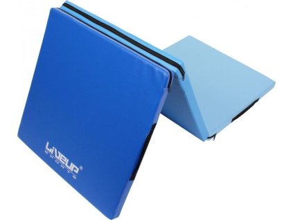 Žíněnka skládací třídílná LiveUp LS3254 180x60x4,5 cm modrá LS3254
