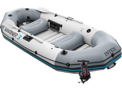 Člun nafukovací MARINER 3 Set INTEX 3 dospělé osoby šedá 68373