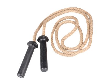 Jute rope jutové švihadlo, plastové ručky (Délka 200 cm)