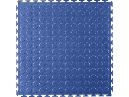 PVC podlaha do garáží, skladů, hal ,tělocvičen ECO - T LOCK - COIN - 498x498x6,5 mm Modrá POD02-MO