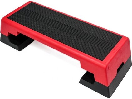 Bedýnka aerobic step SP1013 90x37x15-25 cm červená/černá SP1013