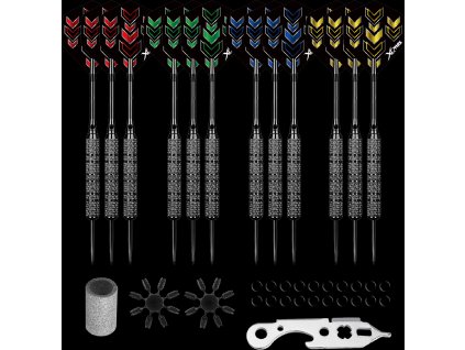 Sada XQMax SET šipky 12x22g Steel + příslušenství 22 8201460