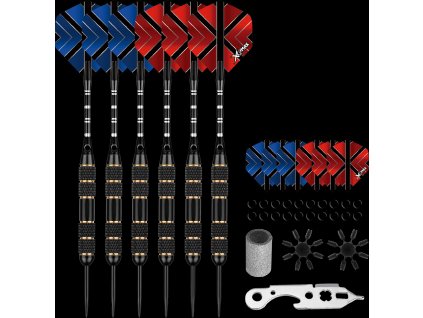 Sada XQMax SET šipky 6x22 g Steel + příslušenství 22 8201420