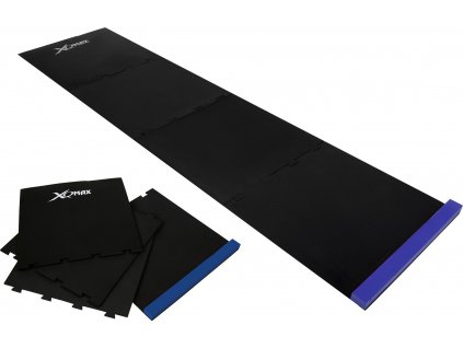 Skládací podložka/koberec na šipky XQ MAX PUZZLE 237 cm černá/modrá 8400010
