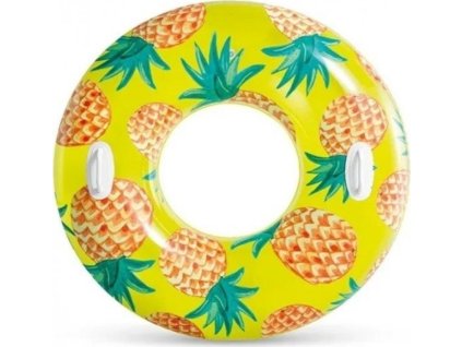 Nafukovací kruh INTEX 56261 TROPICAL FRUIT 107 cm žlutá 56261ANANAS