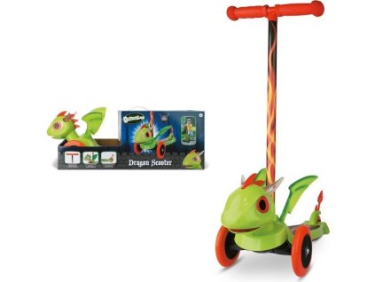 Koloběžka MONDO 25588 DRAGON 3D SCOOTER zelená 25588