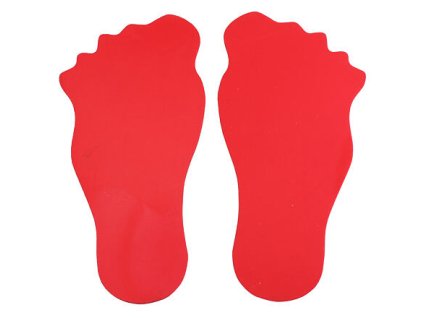 Feet značka na podlahu červená